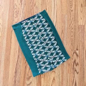 Anthropologie Dolan Devlin Pencil Skirt green print Dolan Left Coast Small